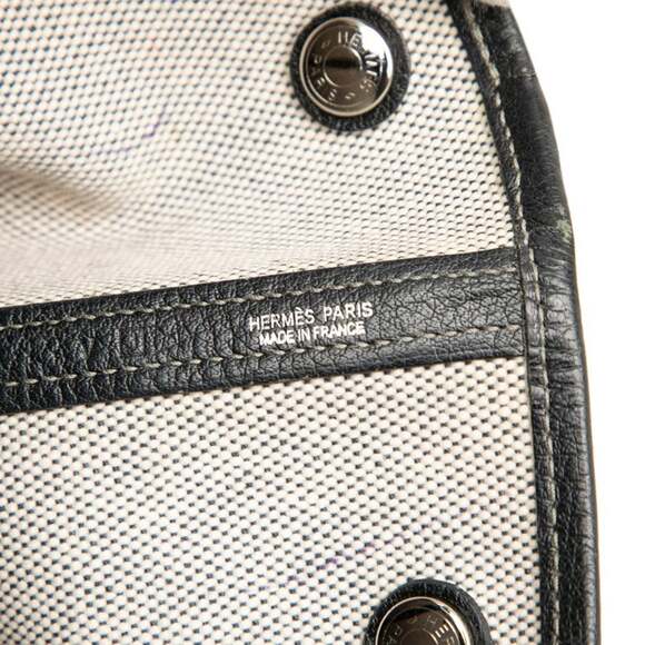 Hermès Garden File MM Tote Bag, Handbag, Gray, Black, Toile H, Buffle Skipper... - Picture 5 of 6